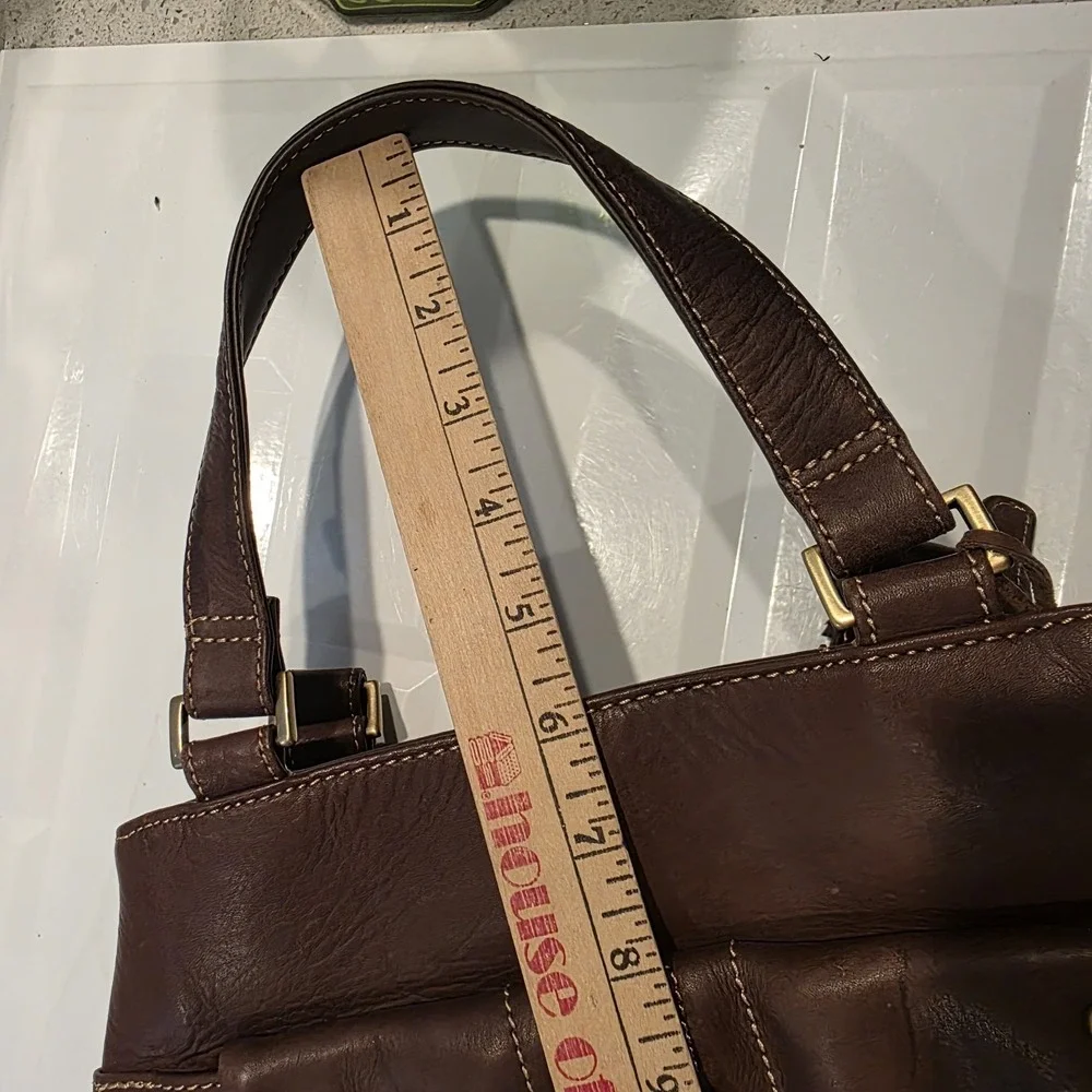 Rolfs Brown Genuine Leather Women's Satchel Handbag Vintage 90's Brand